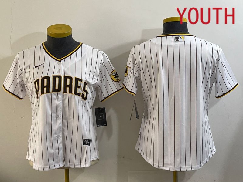 Youth San Diego Padres Blank White Stripe Game 2024 Nike MLB Jersey style 11201->youth mlb jersey->Youth Jersey